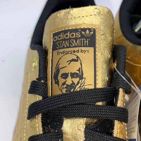 NEW Adidas Stan Smith Gold Black main image 3